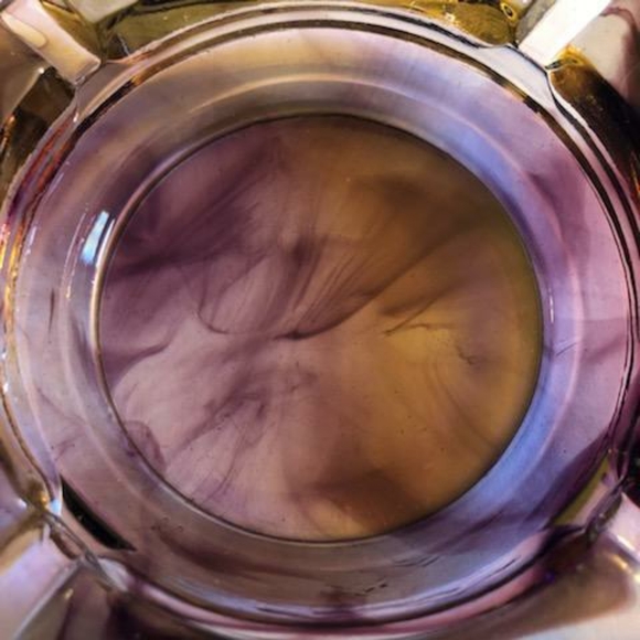 Vintage Purple Glass Ashtray - Picture 5 of 16